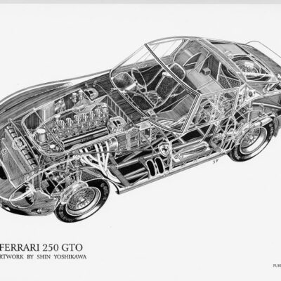 Ferrari 250 GTO Cutaway 8.5 X 11