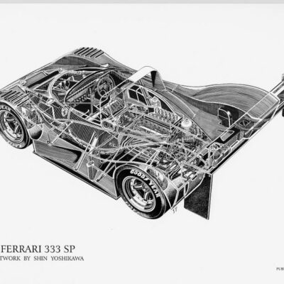 Ferrari 333 SP Cutaway  8.5 X 11