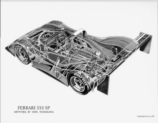 Ferrari 333 SP Cutaway  8.5 X 11