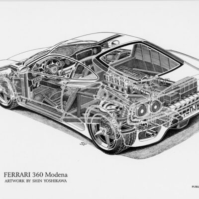Ferrari 360  Modena Cutaway 8.5 X 11