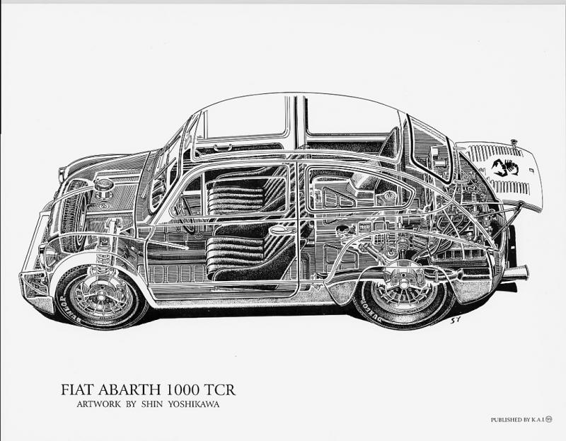 Fiat Abarth 1000 TCR Cutaway