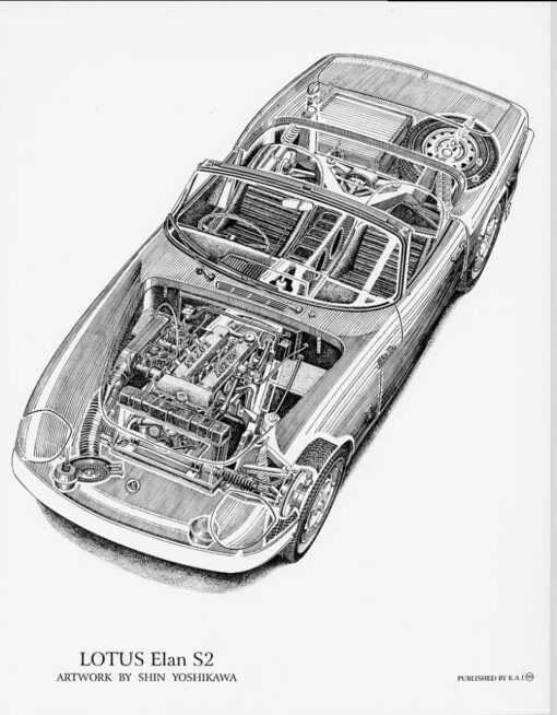 Lotus Elan S2 Cutaway 8.5 X 11
