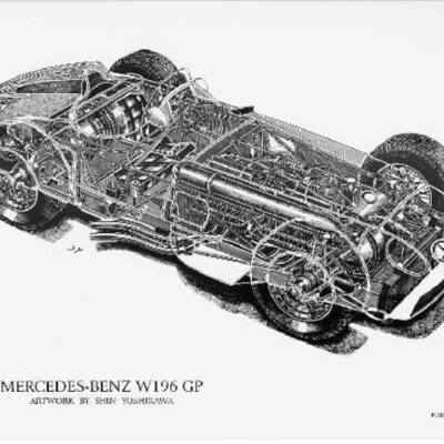 Mercedes Benz W196 GP Cutaway 8.5 X 11