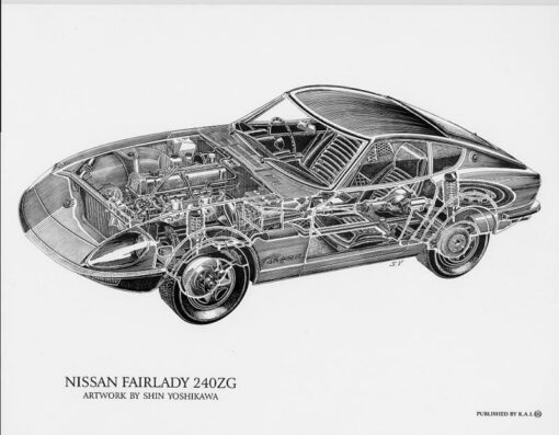 Nissan Fairlady 240 ZG Cutaway 8.5 X 11