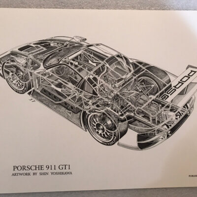 Porsche 911 GT1 Cutaway 8.5 x 11