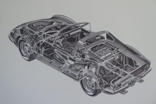 Dino 246 GTS Cutaway 8.5 x 11