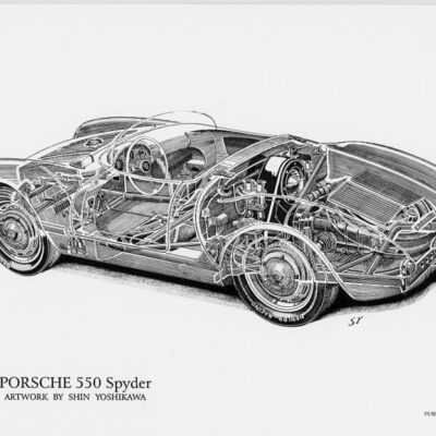 Porsche 550 Cutaway 8 1/2 X 11