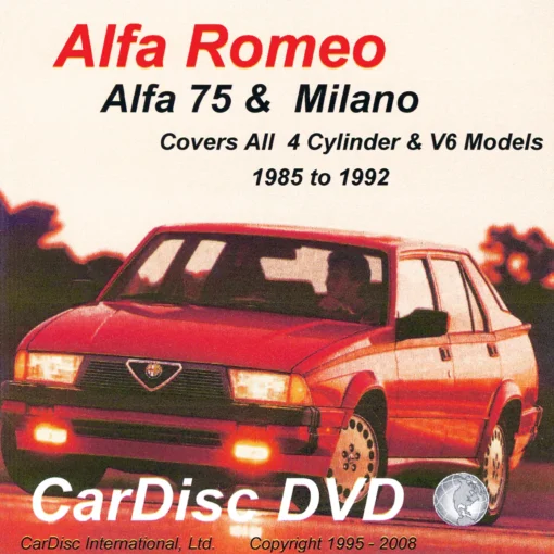 Alfa Romeo 75 and Milano Models from 1985 to 1992 CD