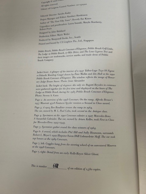 Pebble Beach Concours d'Elegance 50th Anniversary Book - Image 4